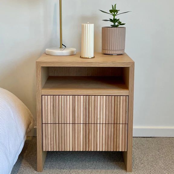 Fluted Bedside Table