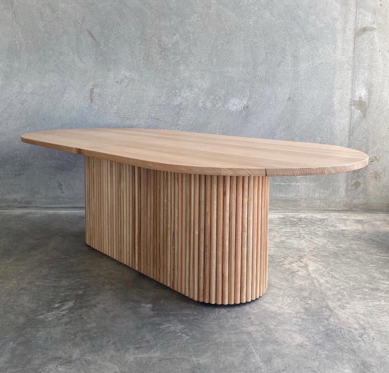 Fluted Oval Dining Table